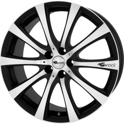 Brock 8 x 18 et 30 Círculo del perno 6 X 114 Hub 66,1 580069741 de centrado, black-matt front-polished Brock 8 x 18 et 30 Círculo del perno 6 X 114 Hub 66,1 580069741 de centrado, black-matt front-polished
