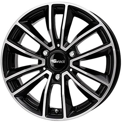 Brock 4,5 x 15 ET 24 Círculo del perno 3 x 112 Hub centrado 57.1 580070873, Negro front-polished Brock 4,5 x 15 ET 24 Círculo del perno 3 x 112 Hub centrado 57.1 580070873, Negro front-polished