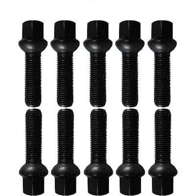 TRACER 10 tornillos de rueda, perno de rueda, color negro, R14, M14 x 1,5, 60 mm TRACER 10 tornillos de rueda, perno de rueda, color negro, R14, M14 x 1,5, 60 mm