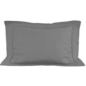Soleil d'ocre Funda de Almohada de Algodón Percale Gris - Ropa de cama Soleil d'ocre Funda de Almohada de Algodón Percale Gris - Ropa de cama