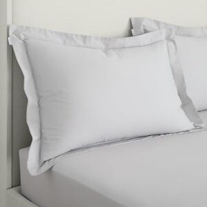 Bianca - 200 Thread Count Cotton Percale Oxford - Gris - Pillowcases Bianca - 200 Thread Count Cotton Percale Oxford - Gris - Pillowcases