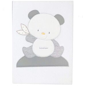 ANDY & HELEN GR manta cuna bordado algodón, gris ANDY & HELEN GR manta cuna bordado algodón, gris