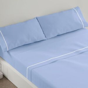 Blanco Juego de Sábanas Mezcla de Algodón para Cama Individual de 105 cm(+Medidas Disponibles) 3 piezas (Encimera, Funda de Almohada y Sábana Bajera) Color Celeste 241 (105x190/200cm) Blanco Juego de Sábanas Mezcla de Algodón para Cama Individual de 105 cm(+Medidas Disponibles) 3 piezas (Encimera, Funda de Almohada y Sábana Bajera) Color Celeste 241 (105x190/200cm)