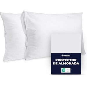 Protector de Almohada Dreamzie 60x60cm - Pack de 2 - Impermeable y Oeko-Tex - H Protector de Almohada Dreamzie 60x60cm - Pack de 2 - Impermeable y Oeko-Tex - H