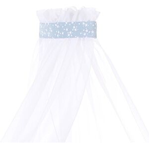 babybay Piqué con cinta para modelos Midi, Original, Maxi, Boxspring y Comfort Plus, azul y estrellas blancas babybay Piqué con cinta para modelos Midi, Original, Maxi, Boxspring y Comfort Plus, azul y estrellas blancas