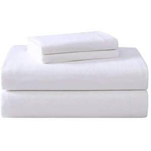 Laura Ashley Home Sábanas matrimoniales, Juego de Cama de Franela de algodón, Cepillado para Mayor suavidad y Comodidad (Blanco, matrimonial) Laura Ashley Home Sábanas matrimoniales, Juego de Cama de Franela de algodón, Cepillado para Mayor suavidad y Comodidad (Blanco, matrimonial)