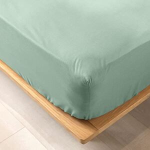 Douceur d'Intérieur Sábana Bajera de algodón para Cama de Matrimonio, 140 x 190 cm, Salvia Douceur d'Intérieur Sábana Bajera de algodón para Cama de Matrimonio, 140 x 190 cm, Salvia