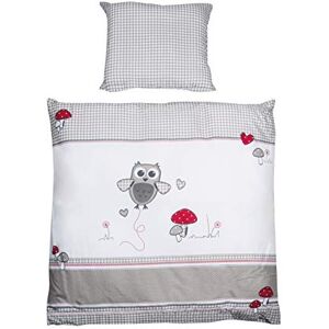 roba Juego de Ropa de Cuna para Bebés Adam y Eule 2 Piezas Funda Nórdica 80 x 80 + Funda de Almohada 40 x 35 cm Algodón Suave Multicolor roba Juego de Ropa de Cuna para Bebés Adam y Eule 2 Piezas Funda Nórdica 80 x 80 + Funda de Almohada 40 x 35 cm Algodón Suave Multicolor