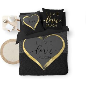 Douceur d'Intérieur Juego de Cama de 3 Piezas, 200 x 200 cm, Estampado , Color Negro Douceur d'Intérieur Juego de Cama de 3 Piezas, 200 x 200 cm, Estampado , Color Negro
