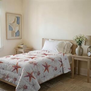 MB HOME Basic - Funda de verano estrella de mar para cama individual MB HOME Basic - Funda de verano estrella de mar para cama individual