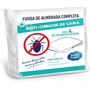 DULCE NOCHE - Funda de Almohada 40x60 cm Anti chinches y ácaros Cierre silencioso DULCE NOCHE - Funda de Almohada 40x60 cm Anti chinches y ácaros Cierre silencioso