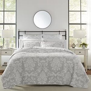 Laura Ashley Home Colección Venetia Colcha de Lujo Ultra Suave Premium, cómodo Juego de Cama de 3 Piezas, Colcha Elegante para Todas Las Estaciones, tamaño Queen, Gris Laura Ashley Home Colección Venetia Colcha de Lujo Ultra Suave Premium, cómodo Juego de Cama de 3 Piezas, Colcha Elegante para Todas Las Estaciones, tamaño Queen, Gris