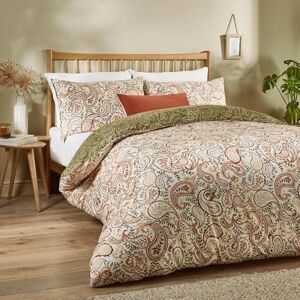 Conjunto de funda de edredón Duvet Day Anika - Ropa de cama reversíble con estampado paisley en tonos terrosos y diseño tradicional Conjunto de funda de edredón Duvet Day Anika - Ropa de cama reversíble con estampado paisley en tonos terrosos y diseño tradicional