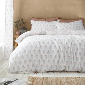 Funda nórdica reversible con elefante y piña en bloque de madera - Juego de cama en arcilla Funda nórdica reversible con elefante y piña en bloque de madera - Juego de cama en arcilla
