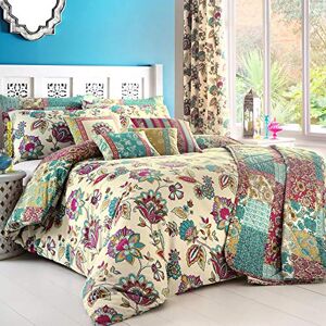 DREAMS & DRAPES Juego de Cama con Dreams n Drapes Pillowcases_P, algodón poliéster, Turquesa, Super King Cover Set DREAMS & DRAPES Juego de Cama con Dreams n Drapes Pillowcases_P, algodón poliéster, Turquesa, Super King Cover Set