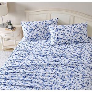 Laura Ashley Home Sábanas King, Juego de Cama de Franela de algodón, Cepillado para Mayor suavidad y Comodidad (Emelisa, King) Laura Ashley Home Sábanas King, Juego de Cama de Franela de algodón, Cepillado para Mayor suavidad y Comodidad (Emelisa, King)