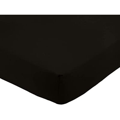 Amazon Basics Sabana Bajera Ajustable, 180 x 200 x 30 cm, de Poliéster Microfibra, Negro Amazon Basics Sabana Bajera Ajustable, 180 x 200 x 30 cm, de Poliéster Microfibra, Negro