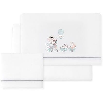Interbaby Juego de Sábanas para Minicuna de CORALINA Jirafa Bicicleta en blanco y verde · Sábanas de Invierno para bebés Interbaby Juego de Sábanas para Minicuna de CORALINA Jirafa Bicicleta en blanco y verde · Sábanas de Invierno para bebés
