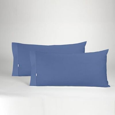 ESTELIA Pack de Dos Fundas de Almohada Color azulón 45x90 cm (1 Boca) 50% algodón / 50% poliéster 144 Hilos Suave, Resistente y Duradera ESTELIA Pack de Dos Fundas de Almohada Color azulón 45x90 cm (1 Boca) 50% algodón / 50% poliéster 144 Hilos Suave, Resistente y Duradera