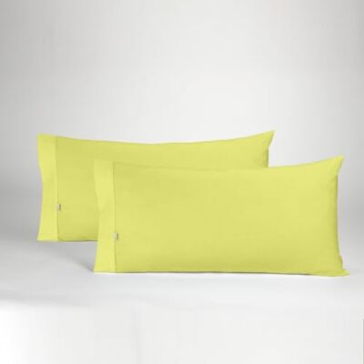 ESTELIA Pack de Dos Fundas de Almohada Color Pistacho 45x90 cm (1 Boca) 50% algodón / 50% poliéster 144 Hilos Suave, Resistente y Duradera ESTELIA Pack de Dos Fundas de Almohada Color Pistacho 45x90 cm (1 Boca) 50% algodón / 50% poliéster 144 Hilos Suave, Resistente y Duradera