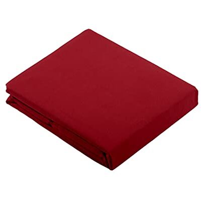 Stof Sábana Plana, tamaño 180 x 290 cm, 100% algodón, Color Rojo, Modelo Alicia, Certificado Oeko-Tex y fácil de Limpiar, Uni, Cama Completa Stof Sábana Plana, tamaño 180 x 290 cm, 100% algodón, Color Rojo, Modelo Alicia, Certificado Oeko-Tex y fácil de Limpiar, Uni, Cama Completa