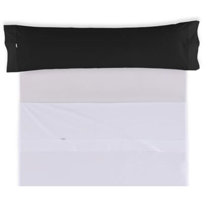 ESTELIA Funda de Almohada Color Negro 45x170 cm 50% algodón / 50% poliéster 144 Hilos Suave, Resistente y Duradera ESTELIA Funda de Almohada Color Negro 45x170 cm 50% algodón / 50% poliéster 144 Hilos Suave, Resistente y Duradera