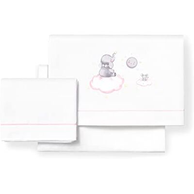 Interbaby - 3STK BETT60X120 - Rosa - Bedding Set Interbaby - 3STK BETT60X120 - Rosa - Bedding Set