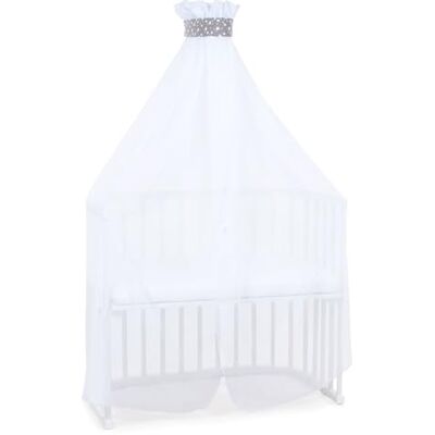 babybay Protección contra Mosquitos y Cielo piqué con Cinta, Apto para Todos los Modelos de hasta 96 cm de Longitud, Color Gris Topo y Estrellas Blancas babybay Protección contra Mosquitos y Cielo piqué con Cinta, Apto para Todos los Modelos de hasta 96 cm de Longitud, Color Gris Topo y Estrellas Blancas