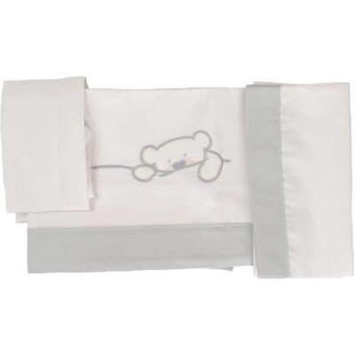 Babyline Sábana Bebé Algodón Orgánico + Bajera Ajustable + Almohada. Bordada. 100% Algodón, Hipoalergénica, Suave, Hilatura Premium. (Sweet Bear, Cuna 60x120) Babyline Sábana Bebé Algodón Orgánico + Bajera Ajustable + Almohada. Bordada. 100% Algodón, Hipoalergénica, Suave, Hilatura Premium. (Sweet Bear, Cuna 60x120)