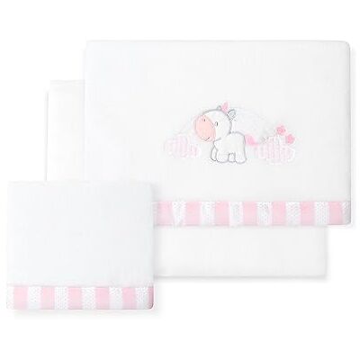 Interbaby Juego de Sábanas para Minicuna de CORALINA Unicornio Nube en blanco y rosa · Sábanas de Invierno para bebés Interbaby Juego de Sábanas para Minicuna de CORALINA Unicornio Nube en blanco y rosa · Sábanas de Invierno para bebés