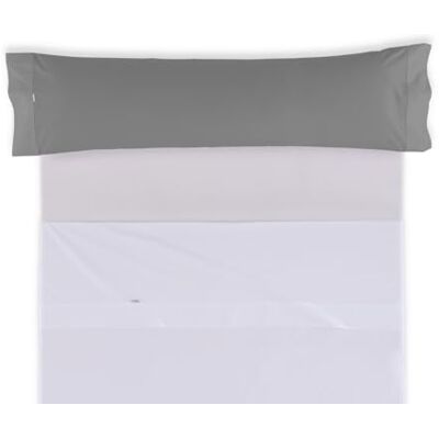 ESTELIA Funda de Almohada Color Titanio 45x170 cm 50% algodón / 50% poliéster 144 Hilos Suave, Resistente y Duradera ESTELIA Funda de Almohada Color Titanio 45x170 cm 50% algodón / 50% poliéster 144 Hilos Suave, Resistente y Duradera