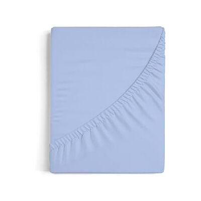 Blanco Sábana Ajustable Cama de 150cm. (+Medidas Disponibles) 100% Algodón Diseño Color Azul (105x190/200cm.) Blanco Sábana Ajustable Cama de 150cm. (+Medidas Disponibles) 100% Algodón Diseño Color Azul (105x190/200cm.)