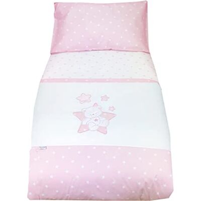 ANDY & HELEN 3/5012Ea D50 Juego de 3 piezas de edredón para cama bordada + protector de cuna H45 + funda de almohada, rosa ANDY & HELEN 3/5012Ea D50 Juego de 3 piezas de edredón para cama bordada + protector de cuna H45 + funda de almohada, rosa