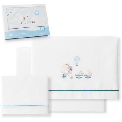 Interbaby Sábanas minicuna Jirafa Bicicleta blanco petróleo Interbaby Sábanas minicuna Jirafa Bicicleta blanco petróleo