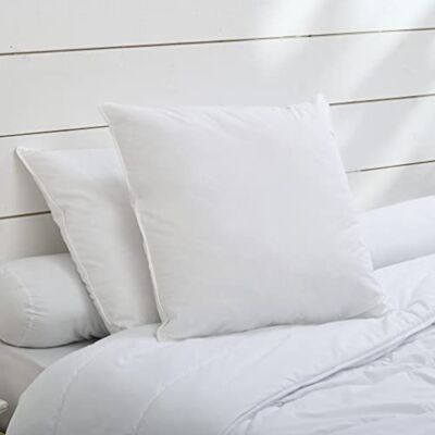 BLEU CALIN - Juego de 2 almohadas viscoelásticas - 65 x 65 cm - Almohadas BLEU CALIN - Juego de 2 almohadas viscoelásticas - 65 x 65 cm - Almohadas