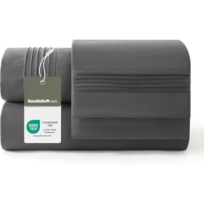 Bedsure Gris Juego de Sábanas Microfibra 90x190 cm,3 Piezas Bedsure Gris Juego de Sábanas Microfibra 90x190 cm,3 Piezas