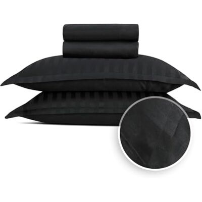 Pure Juego de cama de 5 piezas para 2 personas, 100% satén de algodón, 200 hilos, 120 g/m², Öko-Tex, sábana encimera de 240 x 300 cm, 2 sábanas bajeras de 90 x 200 x 30 cm, 2 fundas de almohada Pure Juego de cama de 5 piezas para 2 personas, 100% satén de algodón, 200 hilos, 120 g/m², Öko-Tex, sábana encimera de 240 x 300 cm, 2 sábanas bajeras de 90 x 200 x 30 cm, 2 fundas de almohada