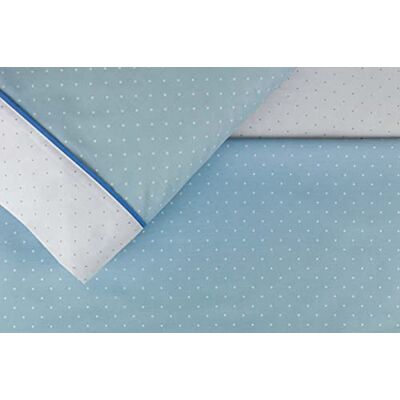 Blanco Juego de Sábanas 238 Sábanas 150 Cama Matrimonio Sábana Algodón y Poliéster Estampado de Topos Color Azul Blanco Juego de Sábanas 238 Sábanas 150 Cama Matrimonio Sábana Algodón y Poliéster Estampado de Topos Color Azul