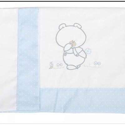 Babyline Sábana Bebé Algodón Orgánico + Bajera Ajustable + Almohada. Bordada. 100% Algodón, Hipoalergénica, Suave, Hilatura Premium. (Pepo Celeste, Cuna 60x120) Babyline Sábana Bebé Algodón Orgánico + Bajera Ajustable + Almohada. Bordada. 100% Algodón, Hipoalergénica, Suave, Hilatura Premium. (Pepo Celeste, Cuna 60x120)