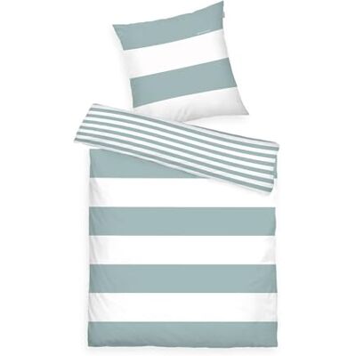 TOM TAILOR Juego de Cama Renforcé de 80 x 80 cm + 155 x 220 cm, 100% algodón, con diseño Reversible y Cremallera de Marca, Siena Blanco, Turquesa (Fresh Sage) TOM TAILOR Juego de Cama Renforcé de 80 x 80 cm + 155 x 220 cm, 100% algodón, con diseño Reversible y Cremallera de Marca, Siena Blanco, Turquesa (Fresh Sage)