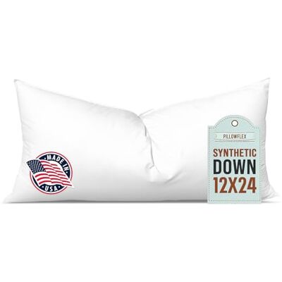 Pillowflex Juego de 2 rellenos para cojín decorativo, almohada sintética alternativa a las plumas Pillowflex Juego de 2 rellenos para cojín decorativo, almohada sintética alternativa a las plumas