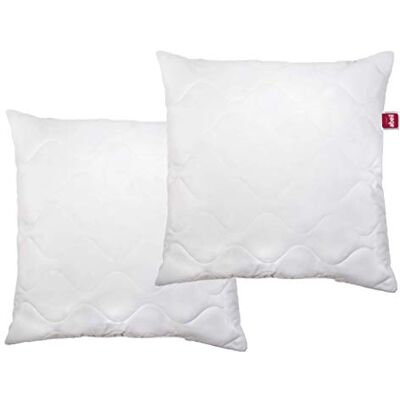 Abeil – Juego de 2 Almohadas modulables 60 x 60 cm, Microfiber, Color Blanco Abeil – Juego de 2 Almohadas modulables 60 x 60 cm, Microfiber, Color Blanco