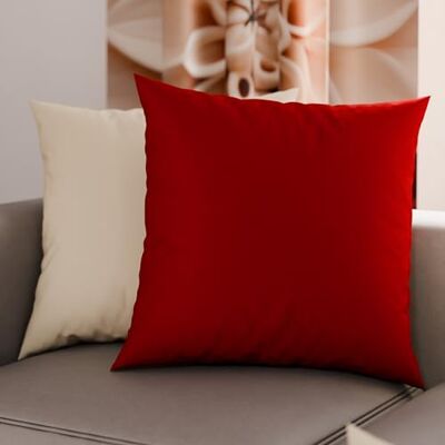 PETTI ARTIGIANI ITALIANI PETTI Artesanos Italianos Par de Fundas de Cojín de Microfibra de 60x60 cm, Cojines Decorativos para Dormitorio y Sofá, Juego de 2 Fundas de Cojín, Funda de Almohada de Doble Cara en Crema y Burdeos PETTI ARTIGIANI ITALIANI PETTI Artesanos Italianos Par de Fundas de Cojín de Microfibra de 60x60 cm, Cojines Decorativos para Dormitorio y Sofá, Juego de 2 Fundas de Cojín, Funda de Almohada de Doble Cara en Crema y Burdeos