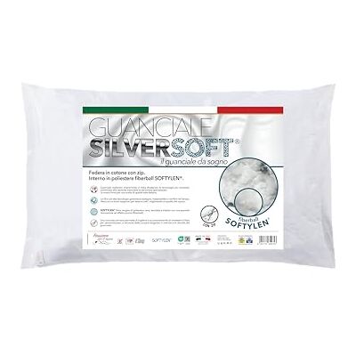 V.I.P. Very Important Pillow Silversoft Cojín desenfundable con Cremallera, Relleno de Fibra Ball Softylle, hipoalergénico, Lavable, 50 x 80 cm, Color Blanco, Funda 100% algodón V.I.P. Very Important Pillow Silversoft Cojín desenfundable con Cremallera, Relleno de Fibra Ball Softylle, hipoalergénico, Lavable, 50 x 80 cm, Color Blanco, Funda 100% algodón