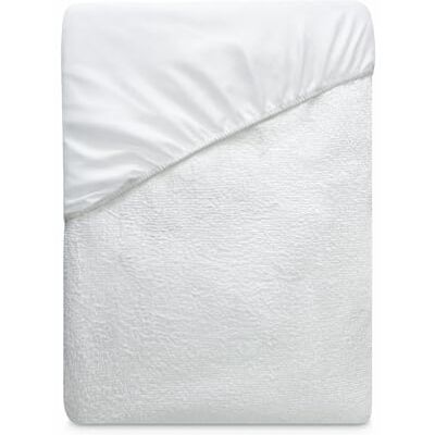 DUÉRMETE ONLINE Funda Protector Cuna Rizo Ajustable para Colchón, Impermeable y Transpirable, Tacto Suave, Tejido Algodón Natural, Antiácaros y Antibacterias, Blanco, 70 x 140 DUÉRMETE ONLINE Funda Protector Cuna Rizo Ajustable para Colchón, Impermeable y Transpirable, Tacto Suave, Tejido Algodón Natural, Antiácaros y Antibacterias, Blanco, 70 x 140