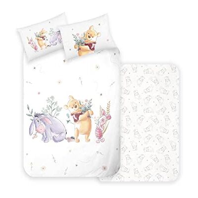 Disney Home Winnie The Pooh Juego de Ropa de Cama para bebé, 100 x 135 cm, Funda de Almohada de 40 x 60 cm, diseño de Oso Pooh y lechón, Ropa de Cama Infantil, Muy Suave, 100% algodón, 2 Piezas Disney Home Winnie The Pooh Juego de Ropa de Cama para bebé, 100 x 135 cm, Funda de Almohada de 40 x 60 cm, diseño de Oso Pooh y lechón, Ropa de Cama Infantil, Muy Suave, 100% algodón, 2 Piezas