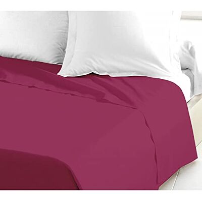HOME LINGE PASSION - Sábana Plana de Algodón Fucsia - 180x290 cm HOME LINGE PASSION - Sábana Plana de Algodón Fucsia - 180x290 cm