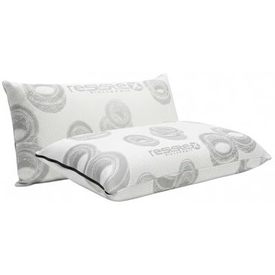 DUÉRMETE ONLINE – Almohada Viscoelástica con Funda BioCeramic Núcleo Memory Foam para Alivio Cervical Termorregulación FIR, Antialérgica y Transpirable 2 Unidades de 70 cm DUÉRMETE ONLINE – Almohada Viscoelástica con Funda BioCeramic Núcleo Memory Foam para Alivio Cervical Termorregulación FIR, Antialérgica y Transpirable 2 Unidades de 70 cm