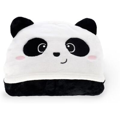 Legami Manta con Capucha Cosy Hugs! Tema Panda con Bolsillos calientamanos y Capucha, Manta de poliéster, Cierre de botón, 150 x 125 cm Legami Manta con Capucha Cosy Hugs! Tema Panda con Bolsillos calientamanos y Capucha, Manta de poliéster, Cierre de botón, 150 x 125 cm