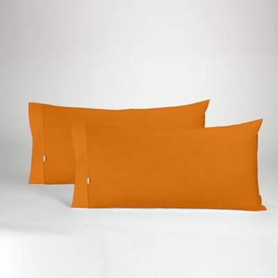 ESTELIA Pack de Dos Fundas de Almohada Color Ocre 45x90 cm (1 Boca) 50% algodón / 50% poliéster 144 Hilos Suave, Resistente y Duradera ESTELIA Pack de Dos Fundas de Almohada Color Ocre 45x90 cm (1 Boca) 50% algodón / 50% poliéster 144 Hilos Suave, Resistente y Duradera